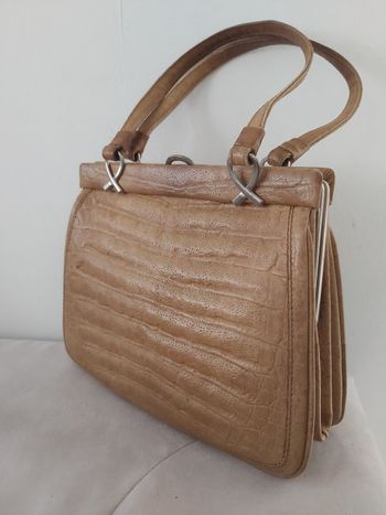 Sac en cuir vintage année 60