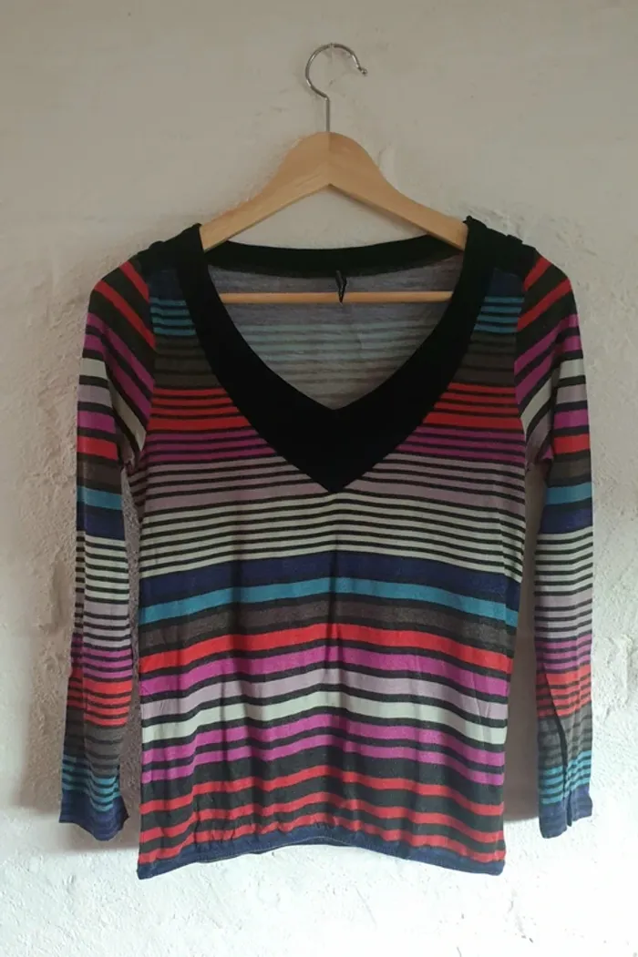 T-shirt manches longues rayé NAF NAF