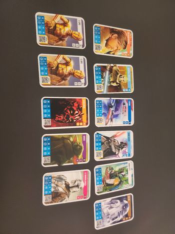 Lot 11 cartes auchan star wars