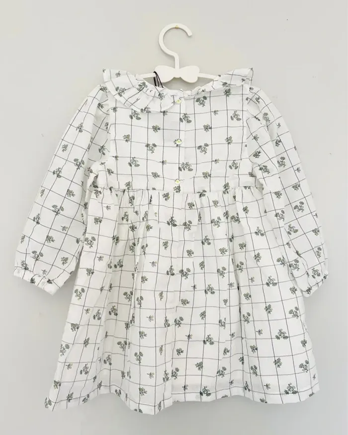 Robe écru fleuris à col pierrot 36 mois - Sergent Major ( neuve avec étiquette ) - photo numéro 7