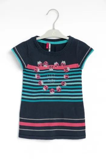 Robe pull rayée fille Orchestra – 3 ans