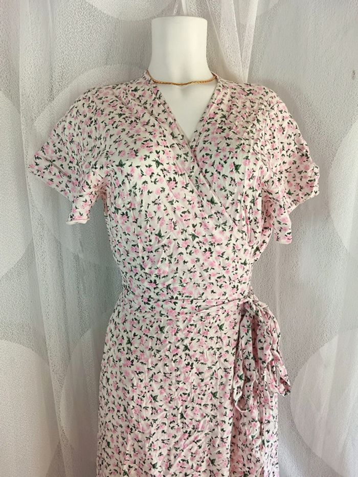 Americandreams | Robe fleurie portefeuille | t. L - photo numéro 2