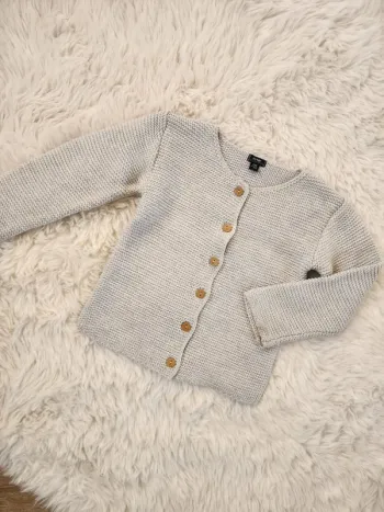 Gilet gris boutonné 24mois Kiabi