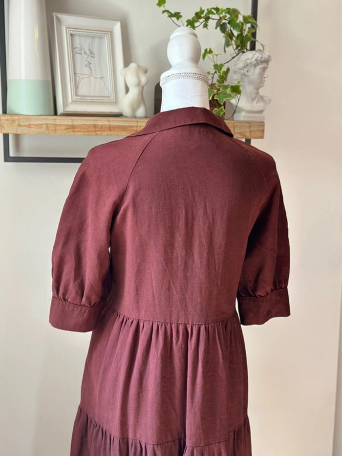 Robe mi-longue ample marron Zara taille XS oversize - photo numéro 5