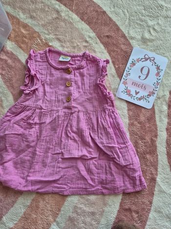 Robe été rose 9 mois