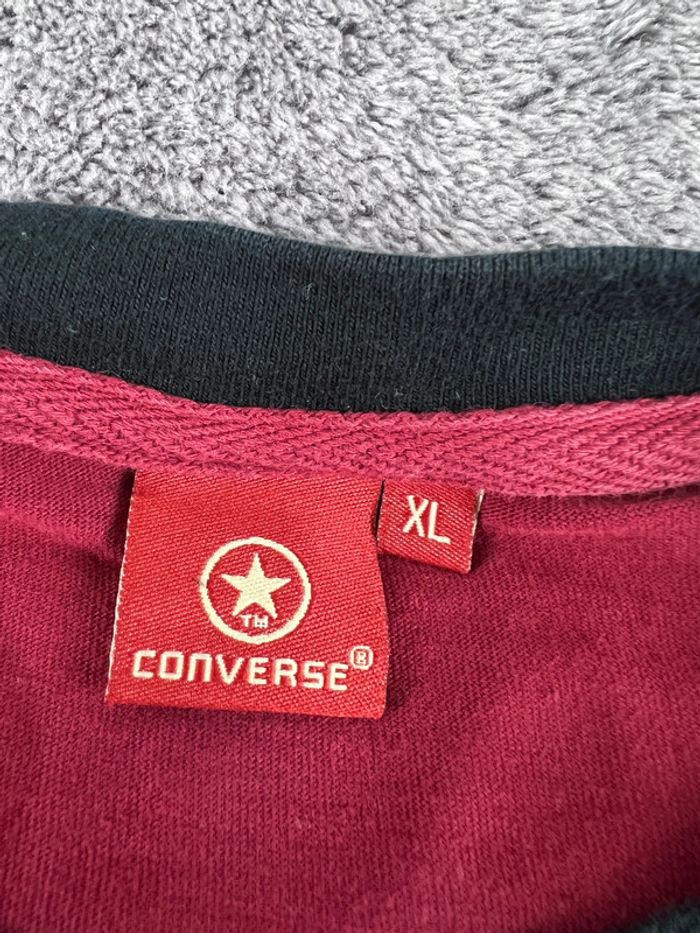 T-shirt manches longues Converse All Star Bordeaux – Taille XL - photo numéro 7