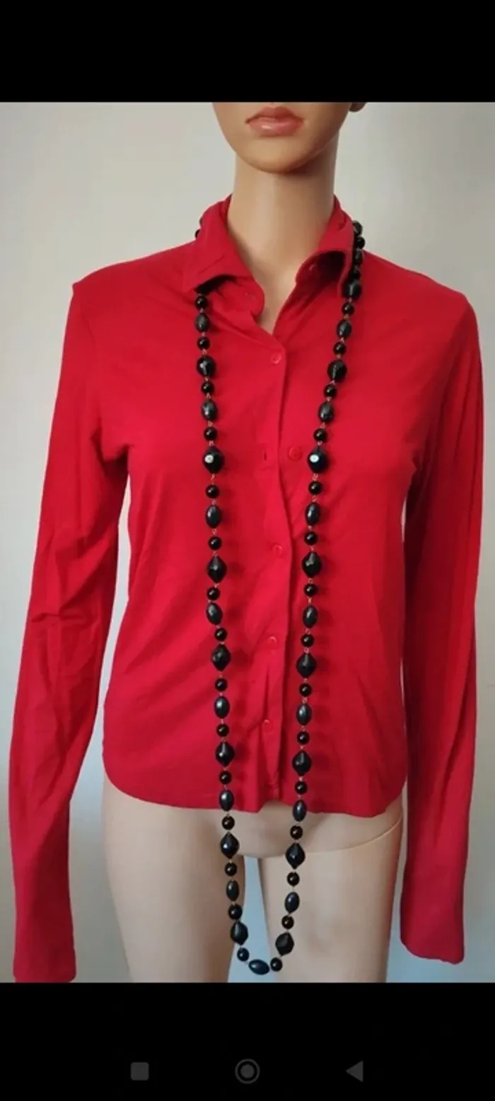 Collier sautoir perles noir femme fantaisie - photo numéro 4