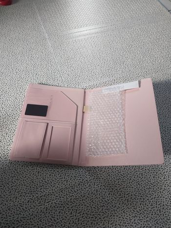 Porte-documents A4 rose – Organiseur bureau / réunion – Neuf