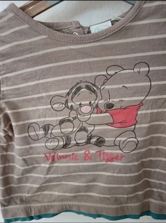 T-shirt manche longue disney baby winnie l'ourson - photo numéro 2