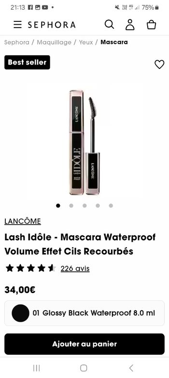 Mascara idole waterproof Lancôme