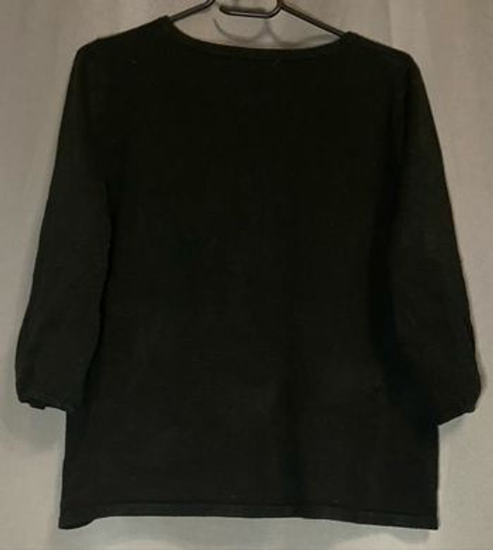 Gilet noir »Camaïeu »manches 3/4 - photo numéro 2