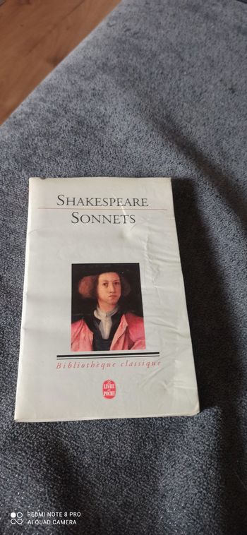 Livre sonnets Shakespeare