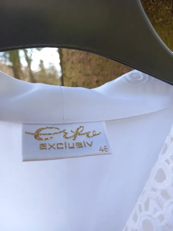 Chemisier blanc manche courte erfo exclusif taille 46 - photo numéro 4