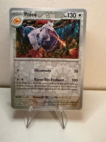 Carte Pokémon 151 Ptéra 142/165 Reverse ev3.5