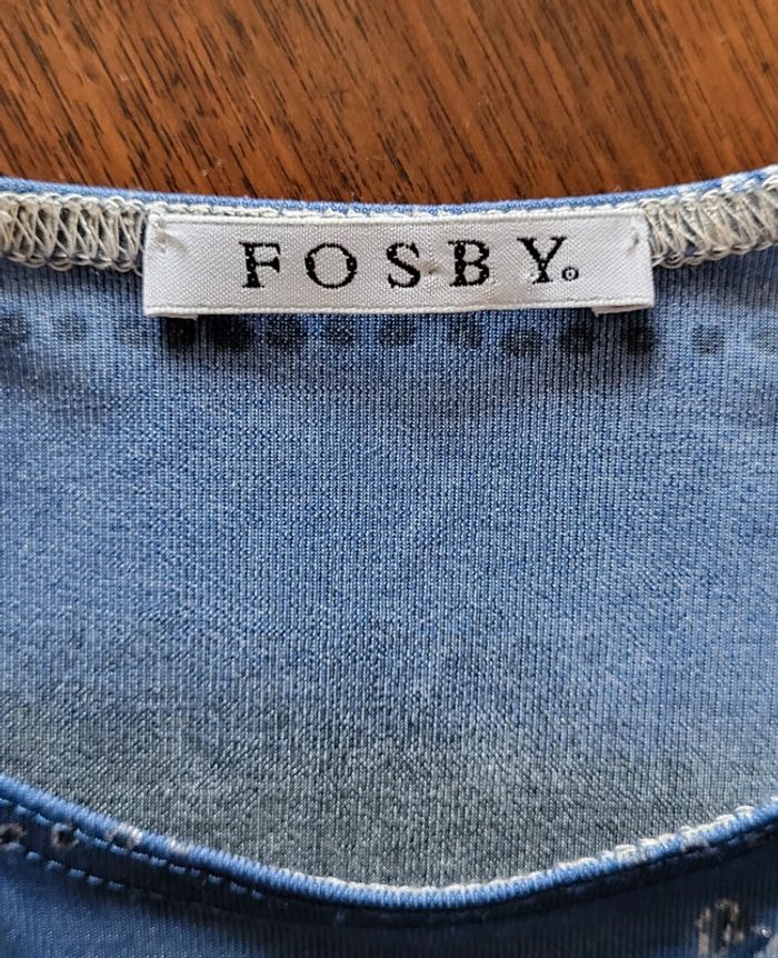 Débardeur à motifs bleu beige irisé Fosby Taille 46 - photo numéro 6