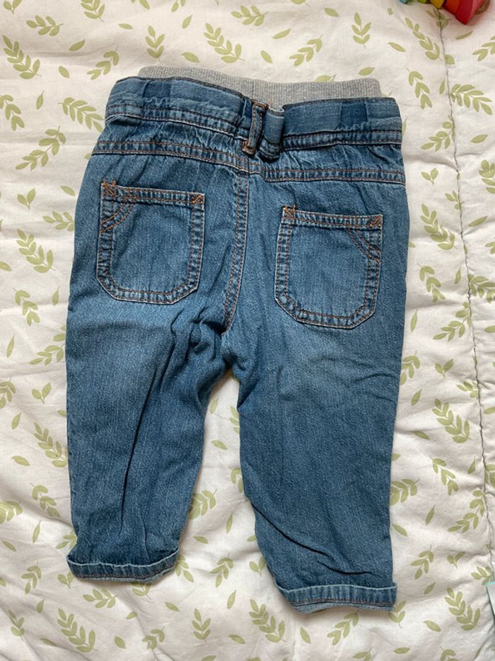 jean bleu tape à l'oeil taille réglable 9 mois pressions entre les jambes - photo numéro 5