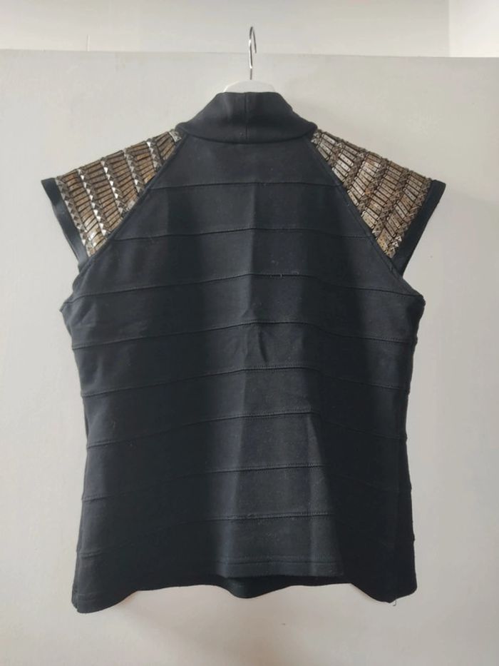 Débardeur noir femme Morgan S 36 style japonais TBE - photo numéro 5