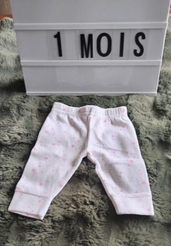 Pantalon velour 1 mois