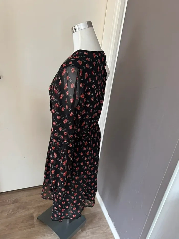 Ange robe voilée, imprimée, florale, femme, taille 3/40 Neuf avec étiquette - photo numéro 4