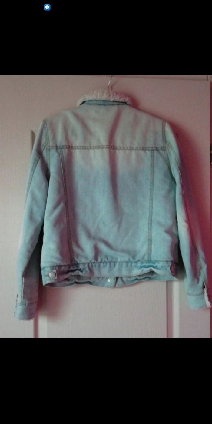 Blouson  demin fourrure - photo numéro 4