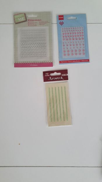 3 planches de strass  stickers