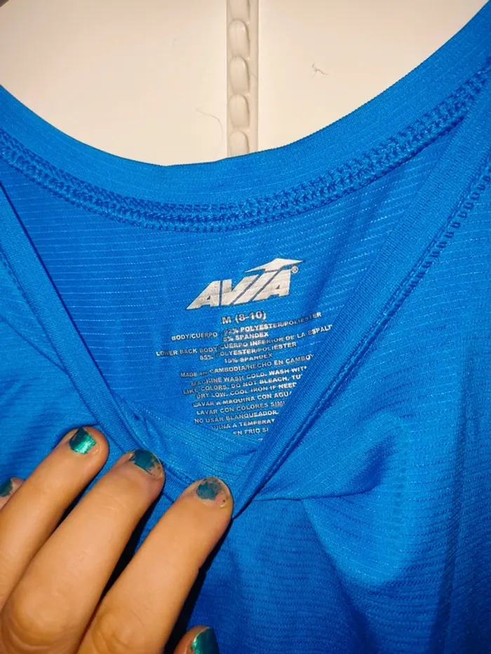 Débardeur sport dos nu bleu taille M - photo numéro 2