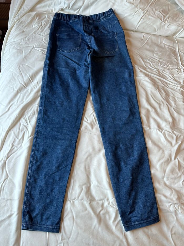 Jean / legging Calzedonia taille S bleu avec perles cousues - photo numéro 3