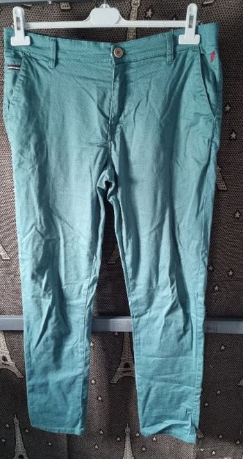 Pantalon chino vert à motifs taille 44