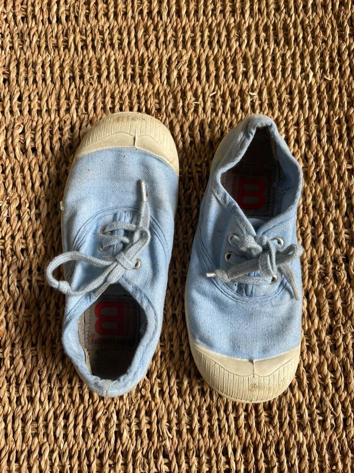 Bensimon à lacets bleu ciel