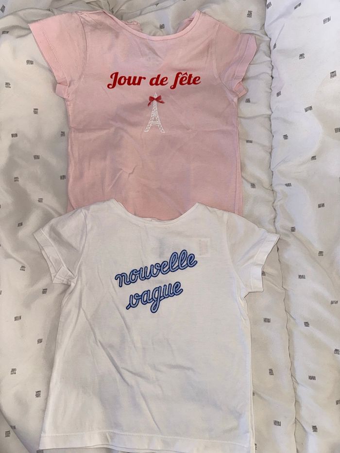 Lot 2 tee shirt jacadi taille 4 ans