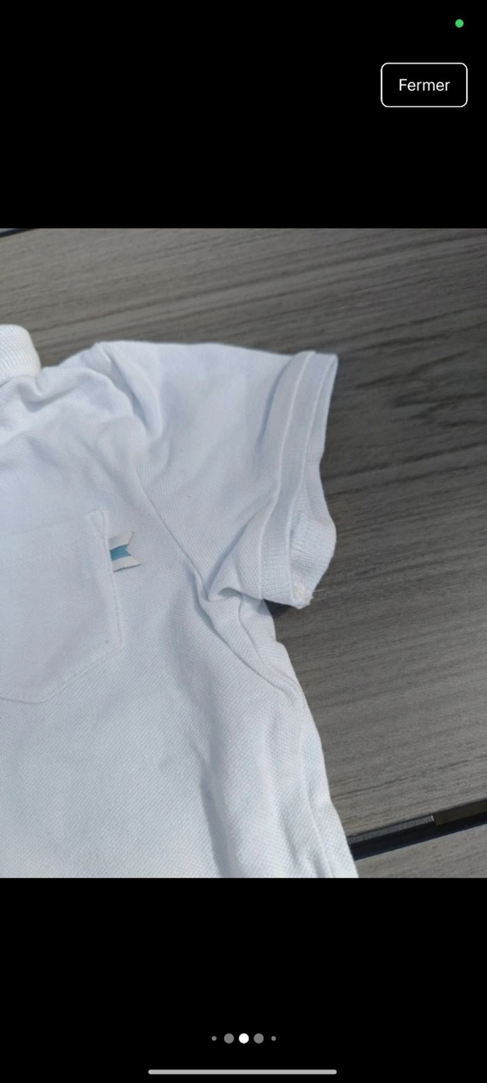 Polo blanc Cadet Rousselle 24 mois - photo numéro 5