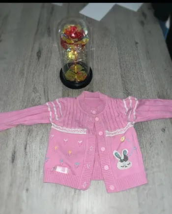 🧶 Adorable cardigan rose enfant 🧶