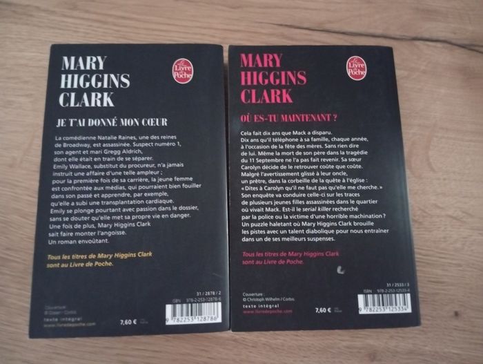 Lot livres Mary Higgins Clark - photo numéro 2