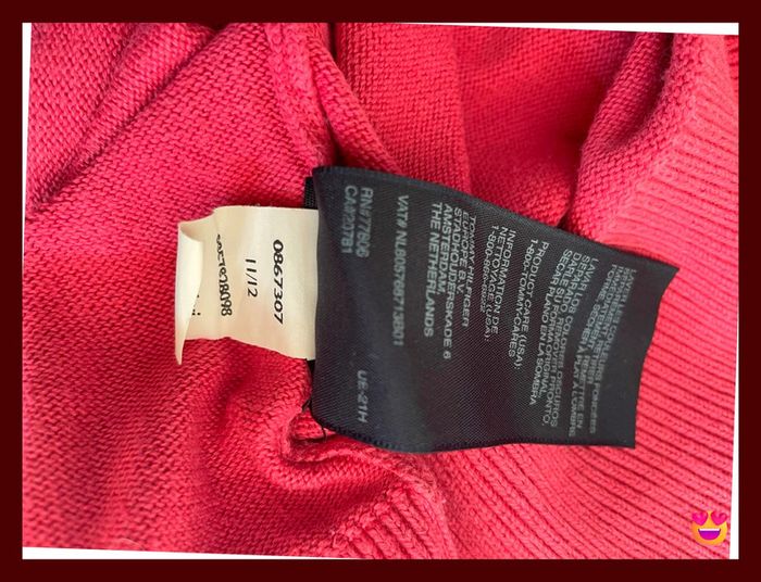 Pull Tommy Hilfiger – Homme – Taille L – Rose – Col V – État impeccable - photo numéro 5
