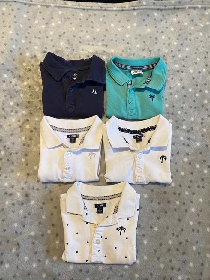 Lot de 5 polos manches courtes 18 mois - photo numéro 3