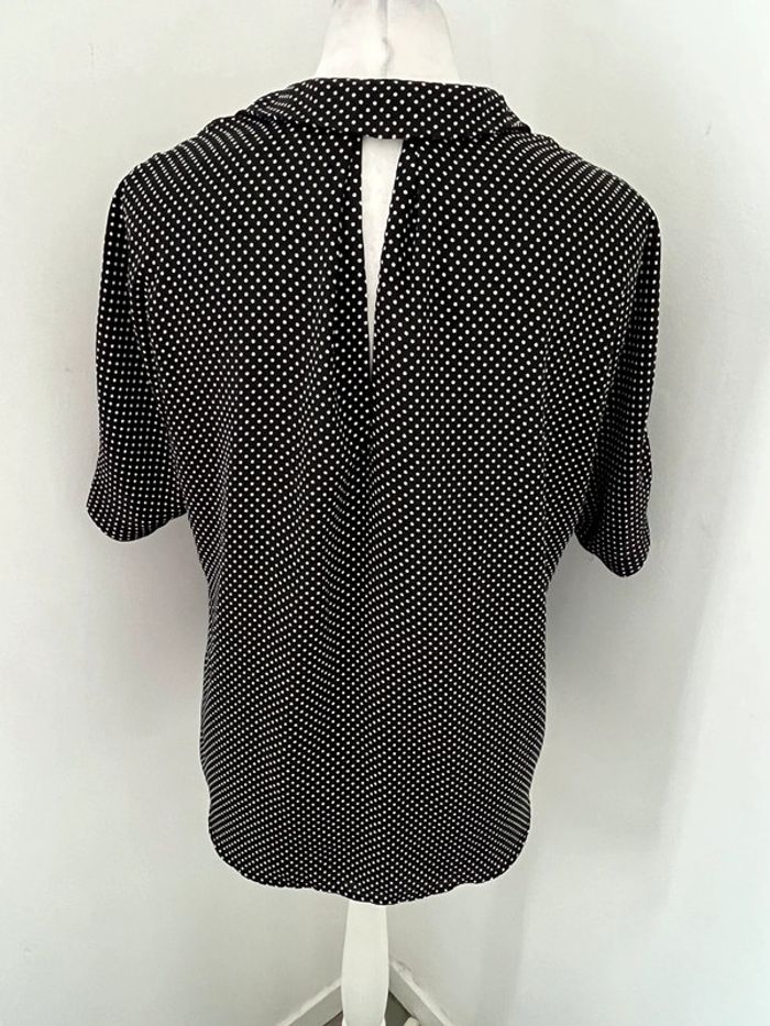 Chemisier noir à pois Zara XS - photo numéro 5