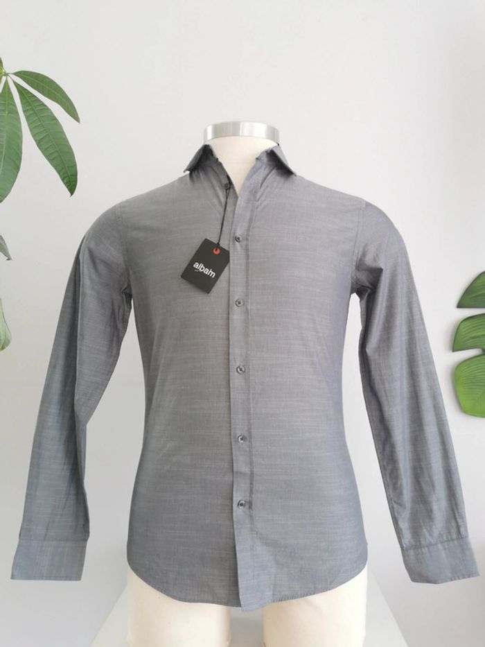 Chemise grise Albam manches longues Taille M - photo numéro 7