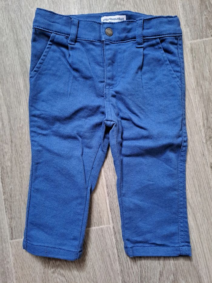 Pantalon bleu 9M Vertbaudet - TBE comme neuf