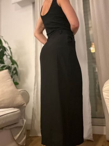 Jupe longue échancré élégante noir taille L