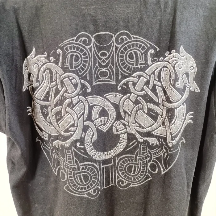 T-shirt Amon Amarth heavy metal noir oversize Fruit of the Loom L A1504 - photo numéro 6