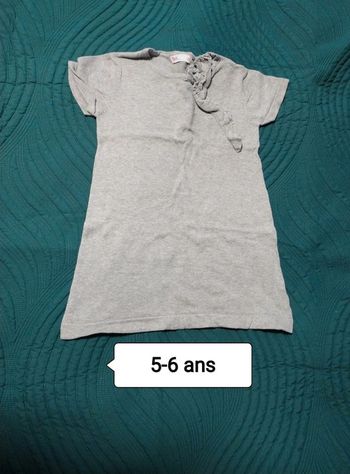 Robe grise tex 5-6 ans