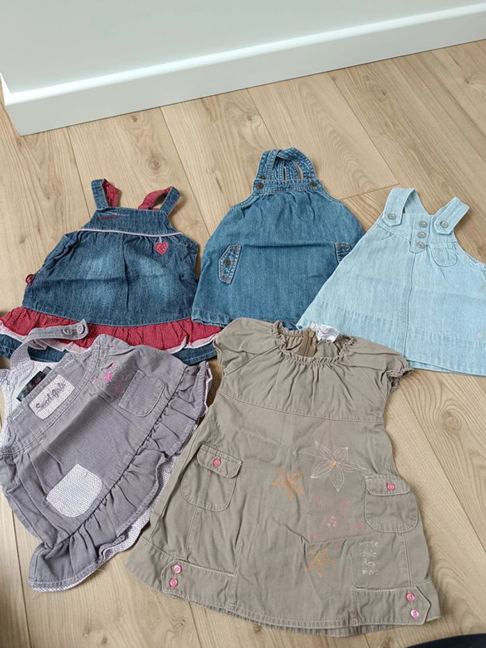Lot 5 robes  fille 6 mois été printemps