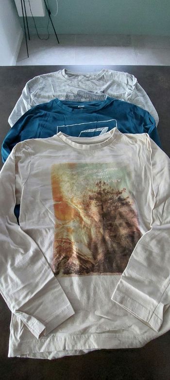 Lot de 3 t-shirts manches longues