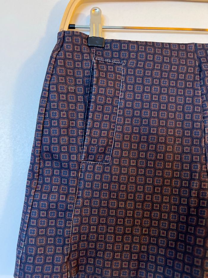 Short imprimé rétro chic – bleu marine / bordeaux T38 ✨ - photo numéro 5