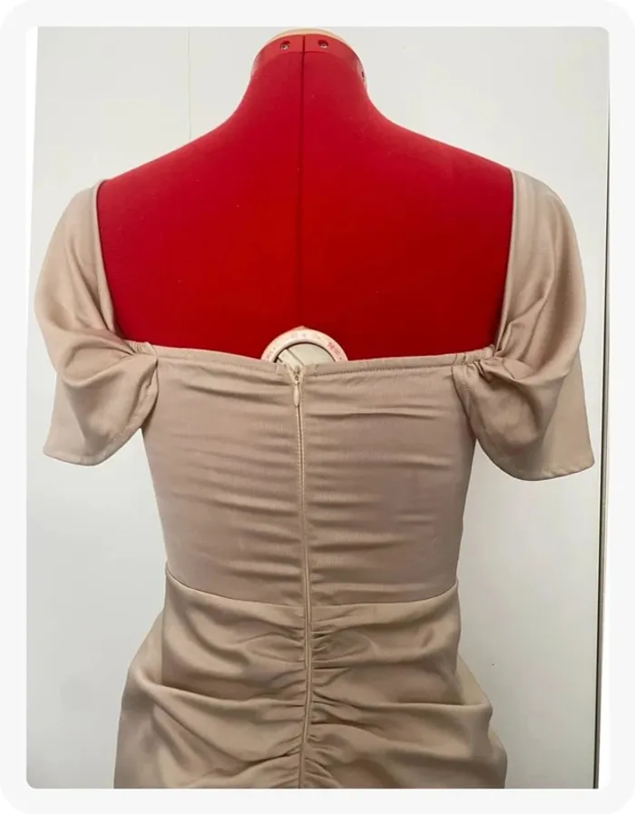 Robe corset satinée beige PLT - photo numéro 6
