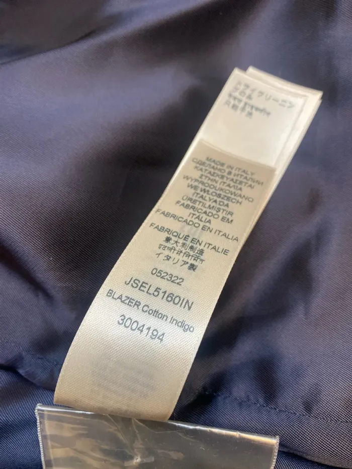 Veste blazer coton bleu indigo 7 For All Mankind taille L neuve - n17p - photo numéro 7