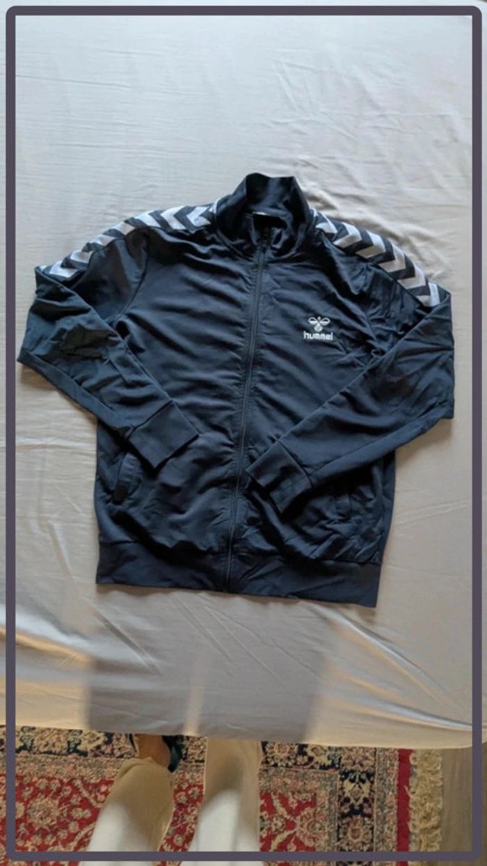 Veste de survêtement Hummel taille S homme bleu - photo numéro 2