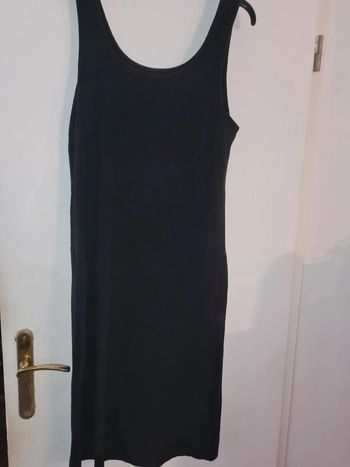 Robe longue camaïeu XL noire