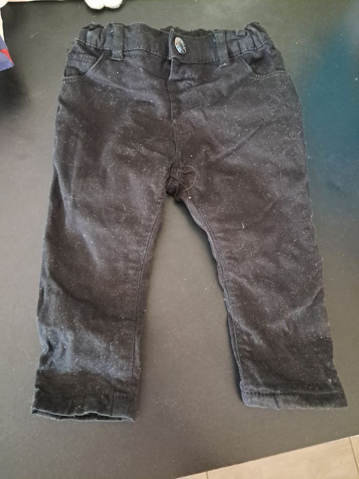 Pantalon uni noir fille
