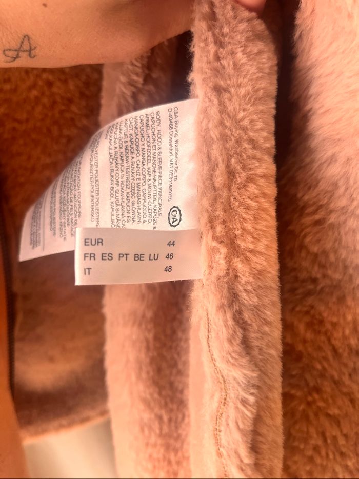 Manteau à capuche rose poudré - photo numéro 3